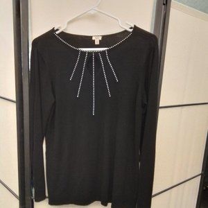 Black with jewels Reba sweater size small